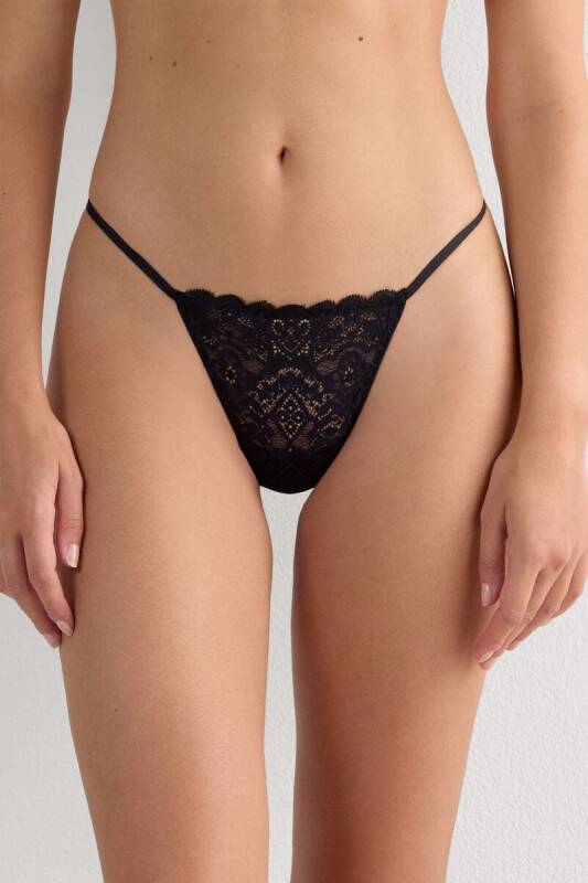 Venlisa Transparan Dantel Tanga Külot V6500